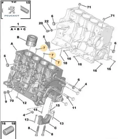 Küvet tapası   peugeot 0163.76 resmi