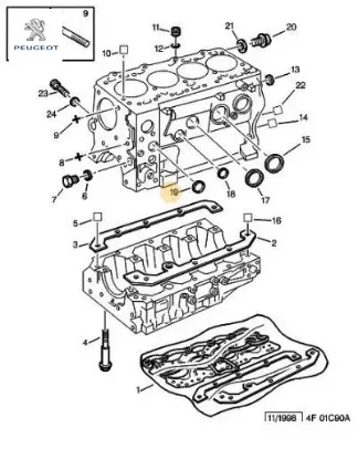 Blok yağ kapağı s-2800   peugeot 0232.32 resmi