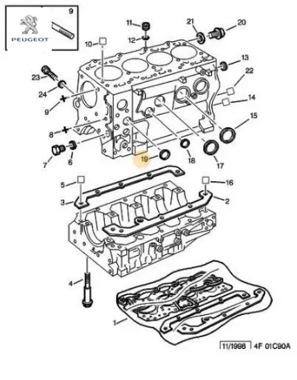 Blok yağ kapağı s-2800   peugeot 0232.32 resmi