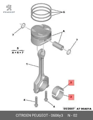Kol yatak ep3 207/308   peugeot 0606.Y3 resmi