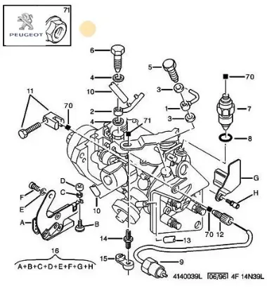 Yakıt pompa boru rekoru   peugeot 1563.87 resmi