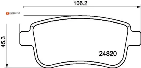 Erp 4 arka fren balatası fluence (l3_)-megane ııı hatchback (bz0/1_, b3_)-scénıc ııı (jz0/1_)  440604694r/ 440603558r/ 440603 eurorepar 1617283580 resmi