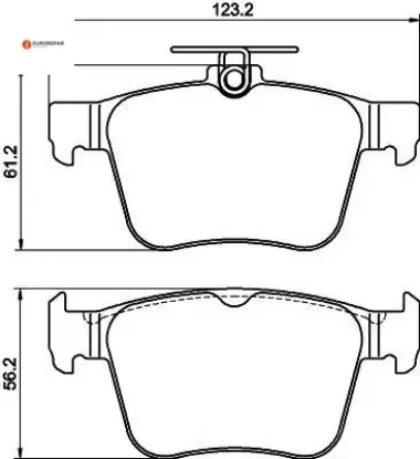 Erp 4 arka fren balatası q2 (gab, gag)-ateca (kh7, khp)-golf vıı (5g1, bq1, be1, be2)-karoq (nu7, nd  jzw698451aa/ 5q0698451c/ 5q069 eurorepar 1639369480 resmi