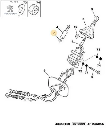 Vites kol çubuk alt pulu   peugeot 2419.32 resmi