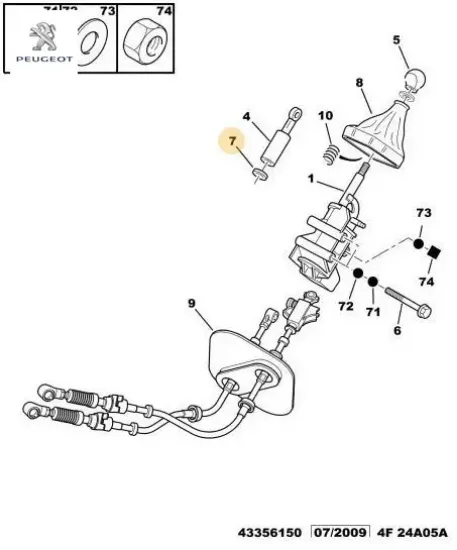 Vites kol çubuk alt pulu   peugeot 2419.32 resmi