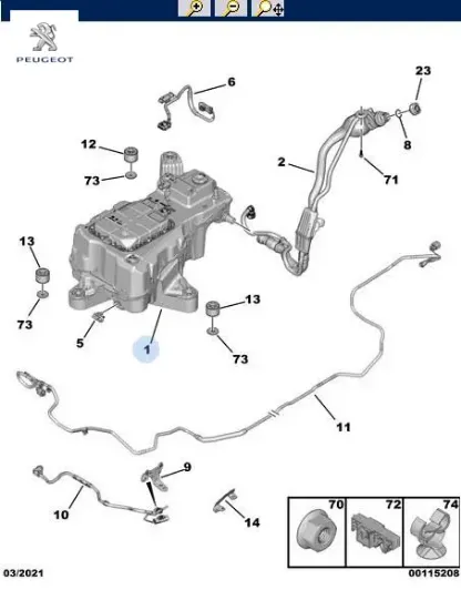 Adblue deposu rifter (k9) dv5r   peugeot 9817601880 resmi