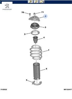 Amor süpportu   peugeot 9833126680 resmi