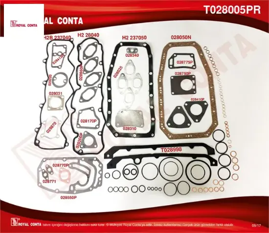 Takım conta keçesiz boxer-master-ducato 2.8td/hdı  0197.Z9 Royal conta t028005pr resmi