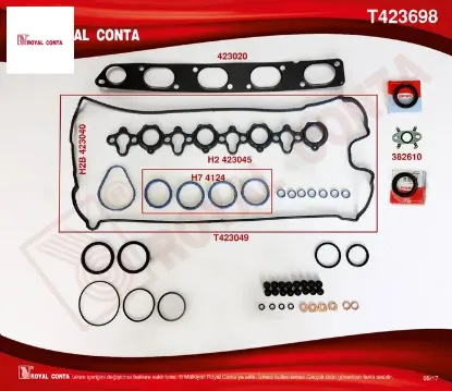 Üst takım conta corteco keçeli reınz sub.last skc siz master 2.2-2.5 dcı g9t-g9u 7701477813 royal conta t423698 resmi