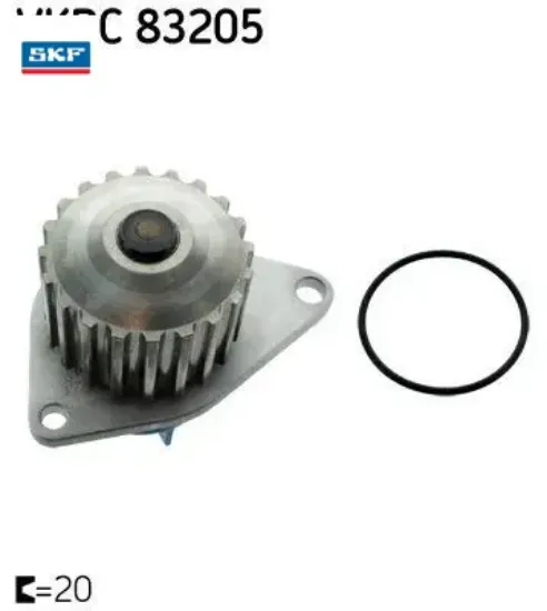 Devirdaim pompası 106-205-206-309-306-307 1.2/1.4 tu1jp/tu3jp  1201.E3 Skf vkpc 83205 resmi