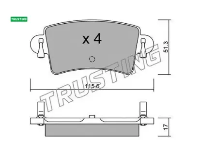 Arka fren balatası  master ıı-movano 2.5-2.8dcı  7701206763/ 23669 trustıng  resmi