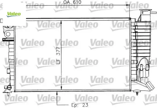 Radyatör    306 1.8 ie 93-95  1301.K5 Valeo 730927 resmi