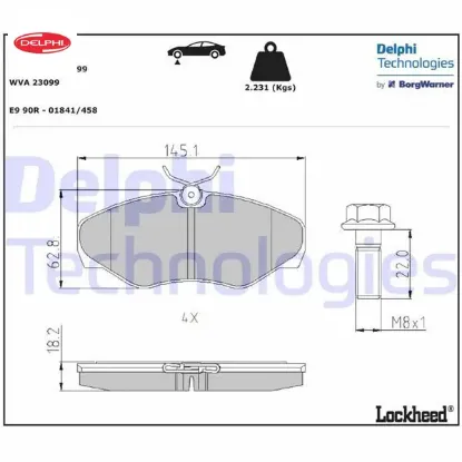 Ön balata trafıc ıı 01 vivaro 01 delphı 7701054771/ 4106000qae/ 4414519 resmi