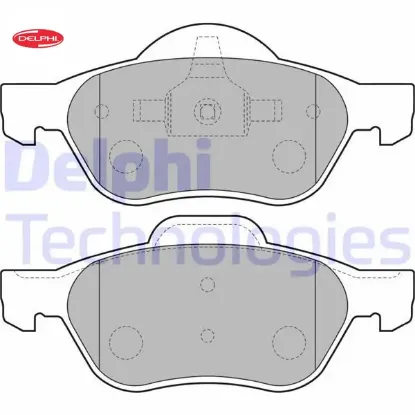 Ön fren balatası renault laguna ıı 01>05 laguna ııı 07>15 megane ıı 02> delphı 7701206598/ 7701208183/ 7701209808 resmi