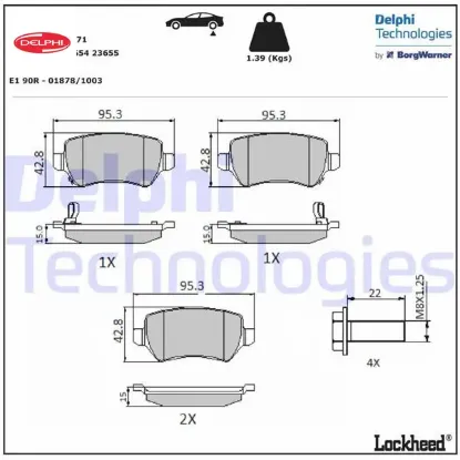 Arka balata astra g 98 astra h 03.05 -merıva 05.03 zafıra 00 combo 09.02 delphı 93188727/ 1605967/ 1605086/ wva23415 resmi