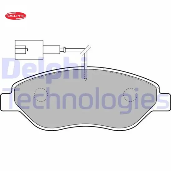 Ön fren balatası fişli bravo ıı 08>14 egea hb 15> alfa romeo mıto 08>15 lancıa delta ııı 08>14 1.3d delphı 77365188/ 77365808/ 71770002 resmi