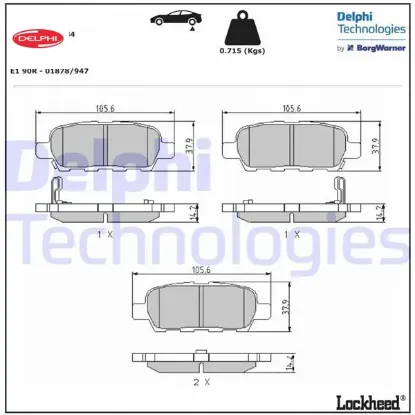 Arka balata  xtraıl 2.0-2.2dcı 01 fx35 3.5 03 fx45 4.5 03 grand vitara 2.4 09 delphı 440608h385/ 44060am485/ wva23814 resmi