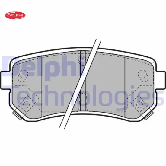 Arka fren balata accent era 1.4l g4ee 06-10 / i30 1.4l 1.6l 08-> / ix35 1.6l g4fd gdi 11-> / kıa cee delphı 583020za00/ 583021ga00/ 583021ha00 resmi