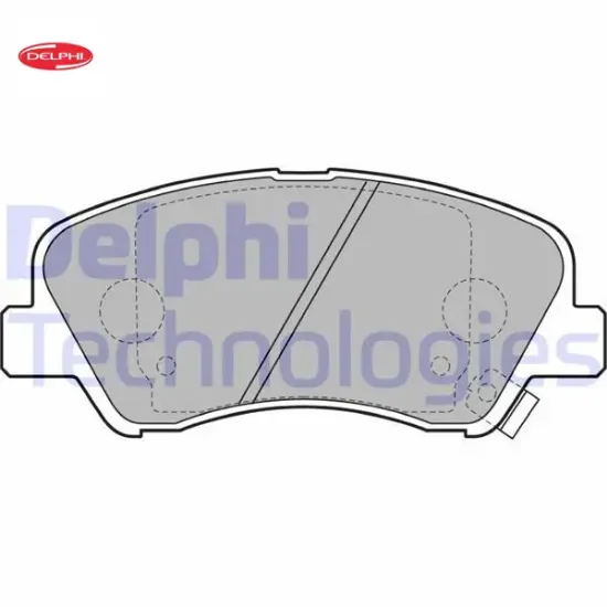 Ön fren balata hyundaı accent blue 1.4l 1.6l benzinli 10- 1.6l crdi dizel 10- / elantra 1.6l d4fb g4 delphı 581011ra00/ 581011ra05/ 581011wa35 resmi