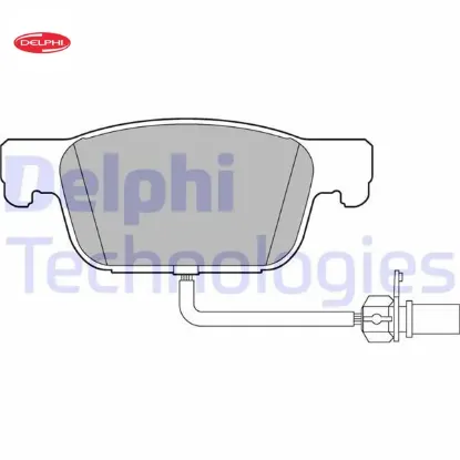 Ön fren balata audı a4-a5 2014 > 155.2x63.8x17 kullaklı delphı 8w0698151k/ 8w0698151q resmi