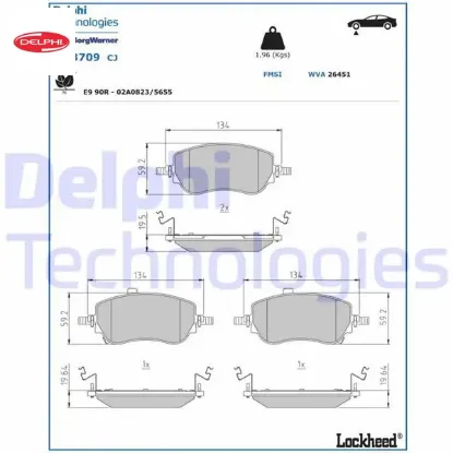 Ön fren balatası egea ym. 2020 delphı 77368941 resmi