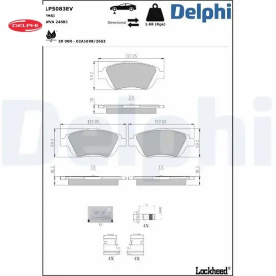 Ön fren balatası corsa f 19> crossland 17> mokka 20> c3 ıı-ııı-aırcross 09> c4 14> 208 19> 2008 19> delphı 9866880680/ 1647863580/ 1617293780 resmi