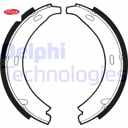 Fren balatası arka park frenı w201 w124 w168 w169 w245 w414 w202 w203 c209 w461 delphı a1244200720 resmi