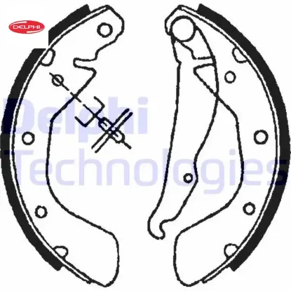 Arka pabuç balata corsa c 00-09 vectra a 93-95 astra f 91-98 lacettı 05 nubıra 03 200x46 delphı 1605056/ 1605042/ 1605953/ 1605929 resmi