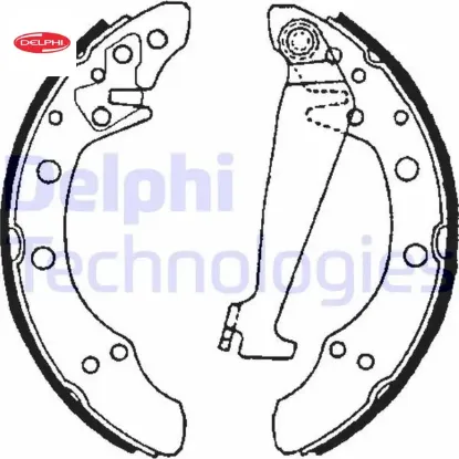 Arka fren pabucu 80. 90. A2. Cordoba. Ibiza. Toledo / fabia. Favorit. Delphı 007440071a resmi