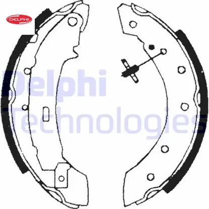 Arka pabuç balata clıo-logan-twingo-106-206-306 delphı 7701208111/ 4241.J5/ 7701206962 resmi