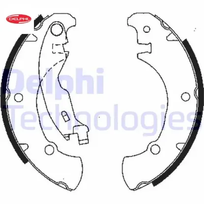 Arka pabuç balata bravo brava 1.2 1.6 1.8 1.9jtd 95-01 marea 1.4 1.6 1.8 1.9jtd 96-02 delphı 77362285/ 9947690 resmi