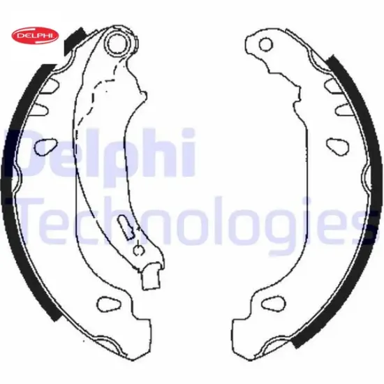 Arka pabuç balata p206 1.4i 1.6i 1.4hdi 1.9d 98 02 206 1.4 1.4hdi 09 abs siz araçlar 180x32 delphı 4241.K5/ 4241.N1 resmi