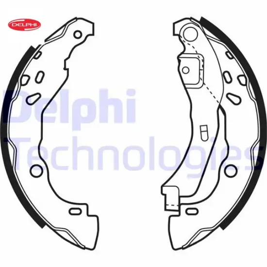 Arka fren pabuç balatası clıo ıı 98 clıo ıv 12 clıo symbol 02 symbol ııı 13 sandero 08 logan 06 sand delphı 440609415r/ 6001551409/ 7701207178 resmi