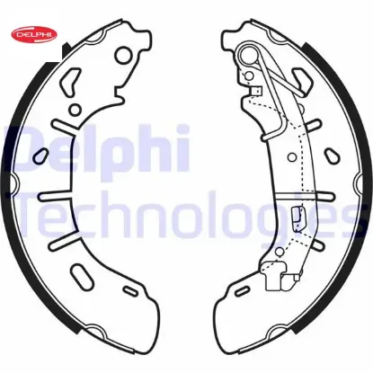 Arka pabuç balata doblo 1.4-1.3d-1.6d-2.0d 10 delphı 77365346 resmi