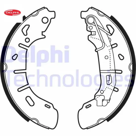 Arka pabuç balata doblo 1.4-1.3d-1.6d-2.0d 10 delphı 77365346 resmi