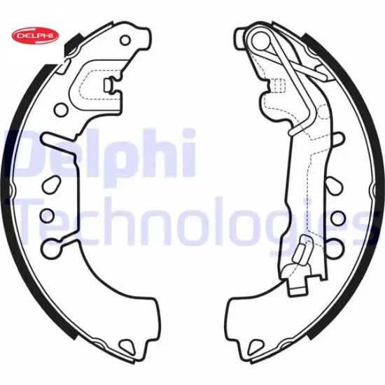 Arka pabuçlı fren balatası fıat egea 15> 500 l 12> fıorıno 14> 0.9 1.3d mtj 1.4 1.6d mtj delphı 77367099 resmi