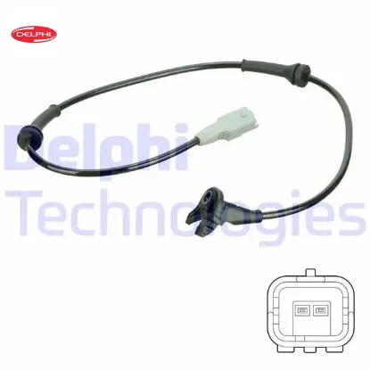 Ön abs devir sensörü p307 00 12 p308 07 14 p3008 09 16 p5008 09 16 c4 09 ds4 11 ds5 11 delphı 4545.K3/ 4545.F5/ 4545.C1/ 4545.88 resmi