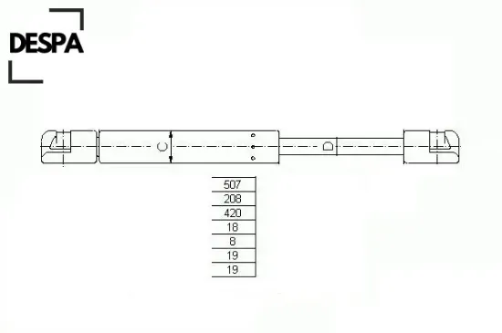 Bagaj amortisörü fiat marea sw 98 > d0007 despa 46420780 resmi
