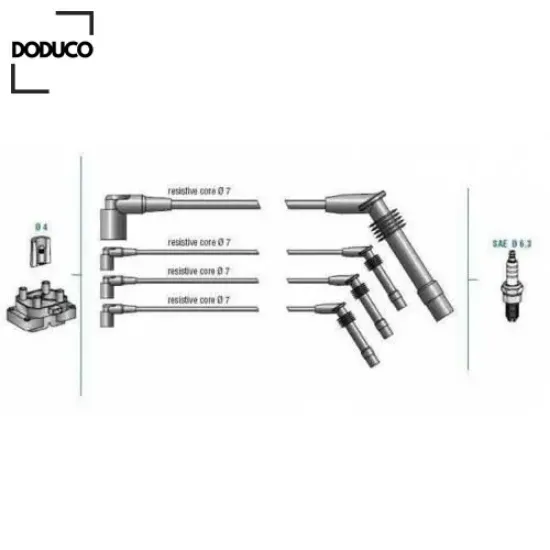 Buji kablo tk clıo 1.4ei 8v 99 -logan 1.6 16v 05 k7j doduco 7700273826 resmi