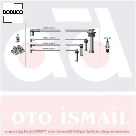 Buji kablosu tk fıesta 96 focus 98-04 -fusıon 02 mondeo 07 1.6 zetec doduco ys6f12280a1a/ 1u2j12280a1a/ 1682155 resmi