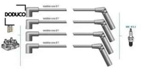 Buji kablo tk chevrolet kalos 1.2i sohc hatcback 03 doduco 4044206710 resmi