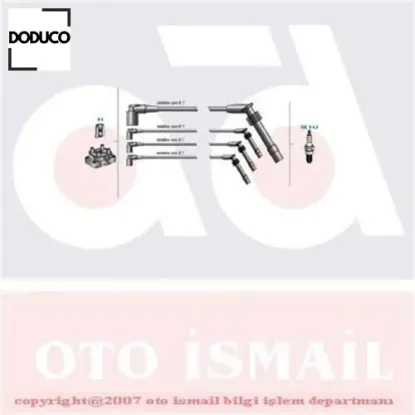 Buji kablosu takımı corsa b-combo b 93 00 1.2-1.4i c12nz-12nz-c14nz doduco 90510857/ 1612606 resmi