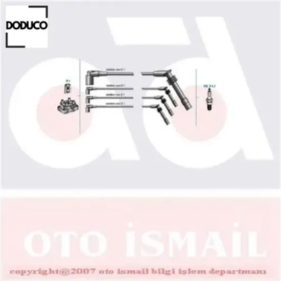 Buji kablosu takımı corsa b-combo b 93 00 1.2-1.4i c12nz-12nz-c14nz doduco 90510857/ 1612606 resmi