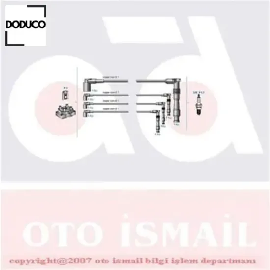 Buji kablo tk vectra b 96-02-astra f 94-98-corsa doduco 1612561 resmi