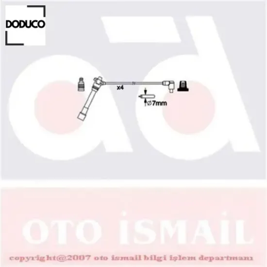 Buji kablo tk. Albea 1.2ı 16v 05 doduco 46474814 resmi
