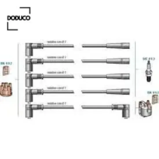 Buji kablo tk clıo 1.2 e5f-e7f 90 -clıo 1.4 1.4 ie 95 doduco 7700273826/ 820050697 resmi