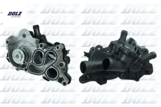 Su pompası golf vıı-leon-a3 1.0-1.2-1.4-1.6 tsı 4 çıkışlı termostat su pompası dolz 04e121600d/ 04e121600q/ 04e121600ad resmi