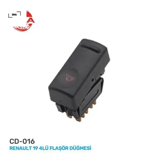 Dörtlü flaşör anahtarı r19 ema 7700817335 resmi