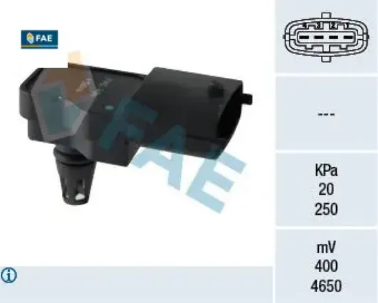 Basınç map sensörü astra g-h-j-ınsıgnıa a-corsa d-merıva a-b-vectra c-zafıra b 1.4 net-nel-1.6 let-x fae 93170309/ 55576223/ 1247128/ 1238244 resmi