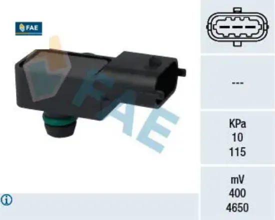 Emme manifold basınç map sensörü corsa d-agıla 1.0-1.2-1.4 06> vectra c 2.8 v6 05> fae 24420587/ 93194419/ 12575467/ 6235728 resmi